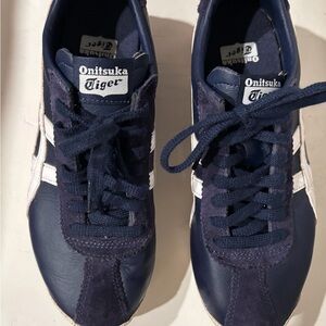 Onitsuka Tiger Blue and White Sneakers